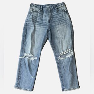 American Eagle Curvy Distressed Mom Jeans
